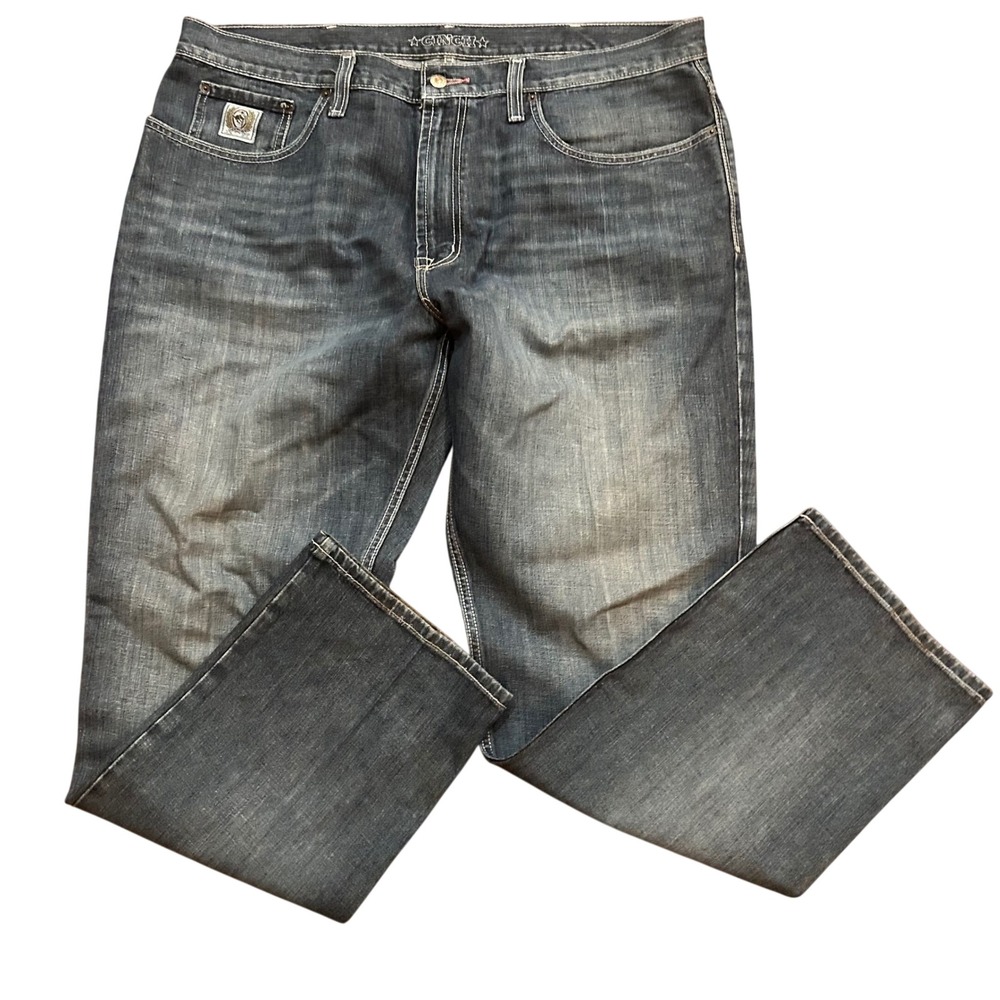 Cinch Jeans Men Blue MB92834019 Relaxed Fit Cotton Denim 42x32